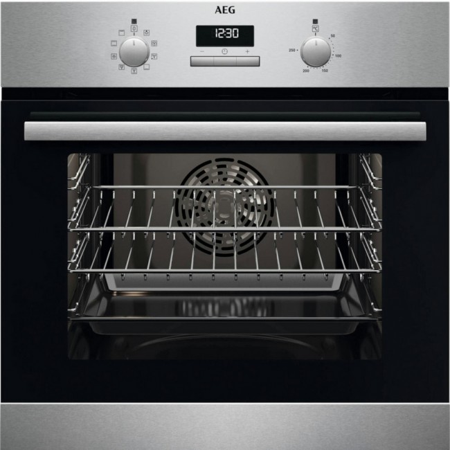 AEG BCX23101EM 59.4cm Built In Electric Single Oven - Stainless
