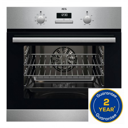 AEG BCX23101EM 59.4cm Built In Electric Single Oven - Stainless