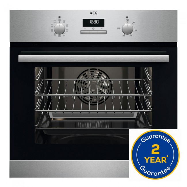 AEG BCX23101EM 59.4cm Built In Electric Single Oven - Stainless