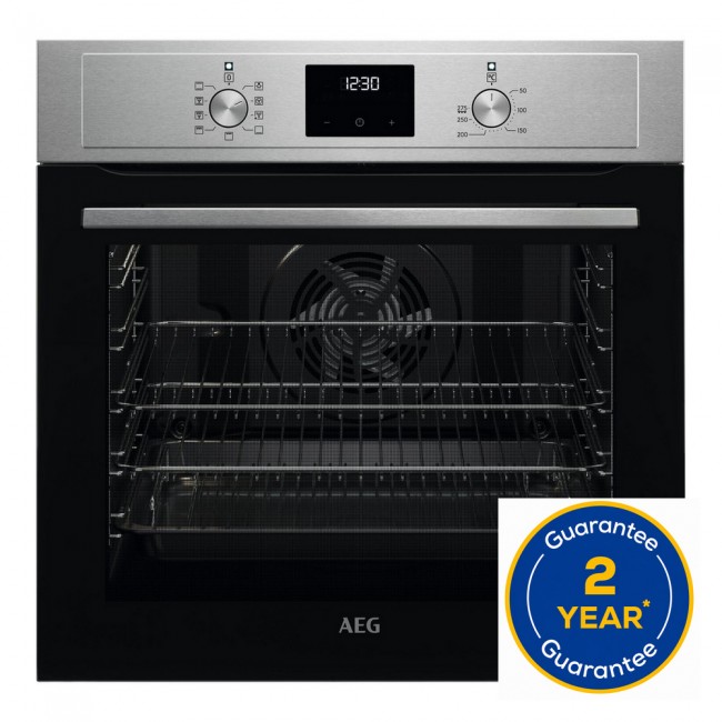 AEG BEX33501EM 59.4cm Built In Electric Single Oven - Stainless Steel