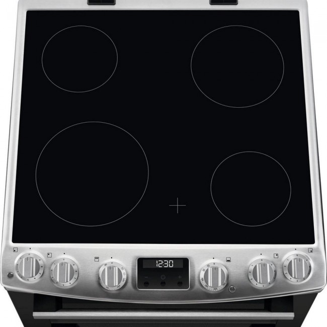 AEG CCX6530ACM 60cm Double Oven Electric Cooker with Ceramic Hob - Stainless Steel