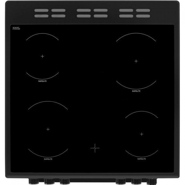 Beko EDC633K 60cm Double Oven Electric Cooker with Ceramic Hob - Black