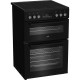 Beko EDC6731K 60cm Double Oven Electric Cooker with Vitroceramic Hob - Black