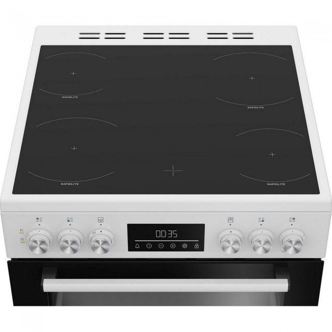 Beko EDC6731W 60cm Double Oven Electric Cooker with Vitroceramic Hob - White Beko EDC6731W 60cm Double Oven Electric Cooker with Vitroceramic Hob - White