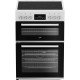 Beko EDC6731W 60cm Double Oven Electric Cooker with Vitroceramic Hob - White Beko EDC6731W 60cm Double Oven Electric Cooker with Vitroceramic Hob - White