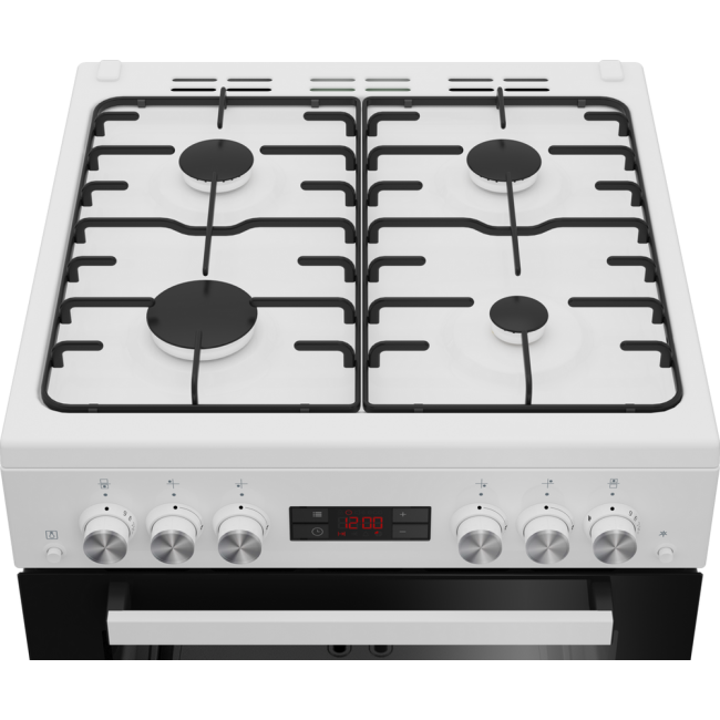 Beko EDG634W 60cm Double Oven Gas Cooker with Gas Hob - White Beko EDG634W 60cm Double Oven Gas Cooker with Gas Hob - White