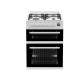 Beko EDG507W 50cm Twin Cavity Gas Cooker with Gas Hob - White