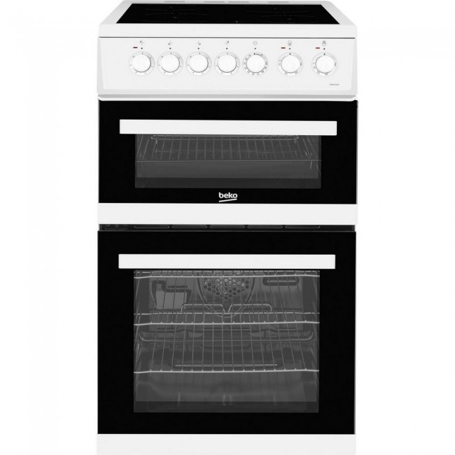 Beko EDVC503W 50cm Double Oven Electric Cooker