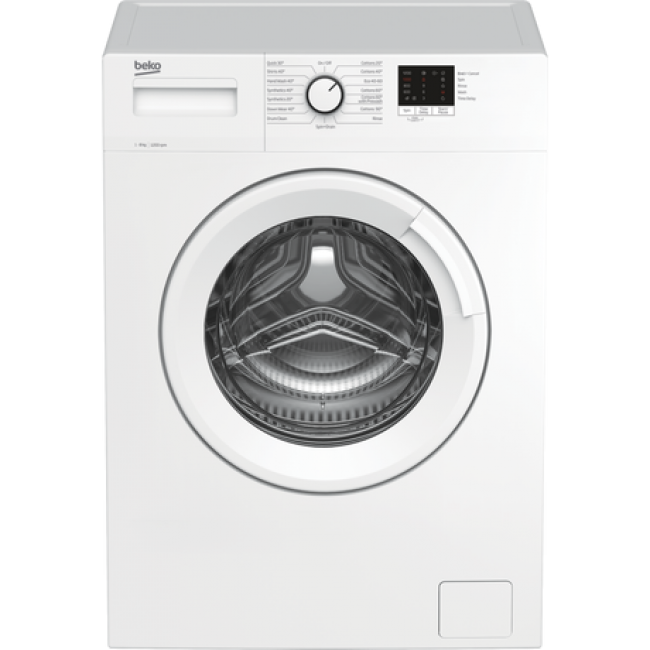 Beko WTK82041W 8kg 1200 Spin Washing Machine - White - Beko WTK82041W 8kg 1200 Spin Washing Machine - White -