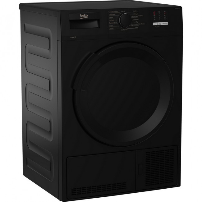 Beko DTLCE80051B 8kg Condenser Tumble Dryer with Sensor Programmes - Black