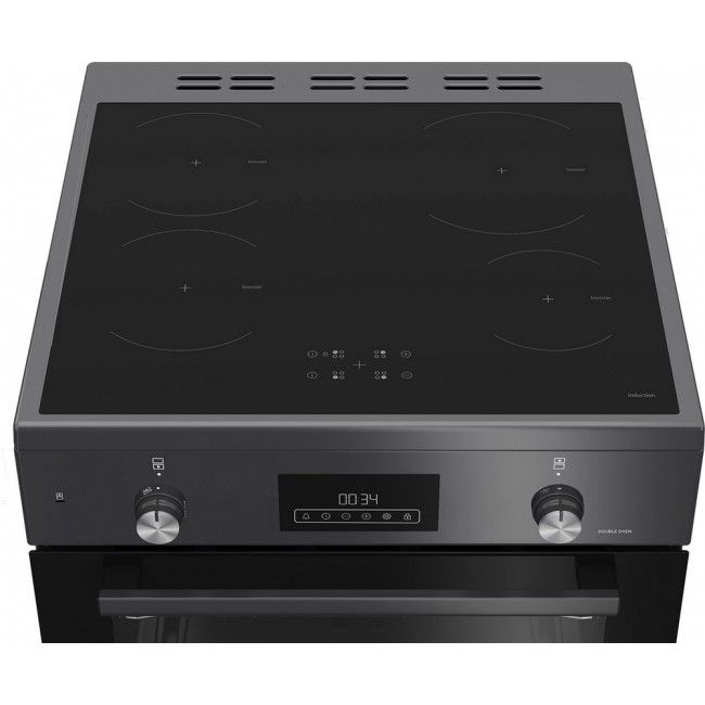 Blomberg HIRN651N 60cm Double Oven Electric Cooker with Induction Hob - Anthracite++5yr Warranty