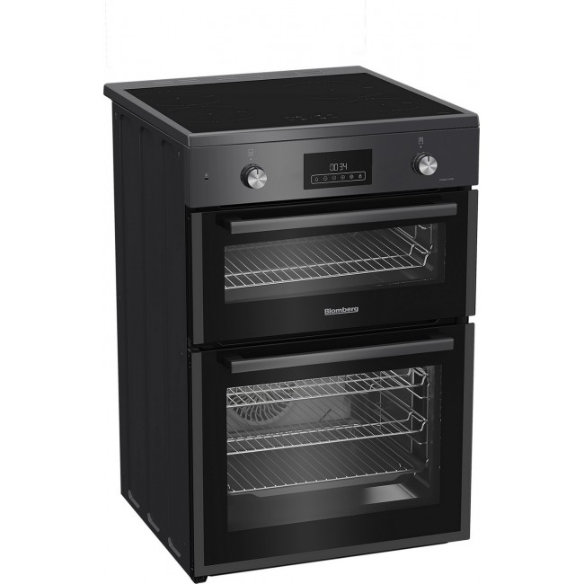 Blomberg HIRN651N 60cm Double Oven Electric Cooker with Induction Hob - Anthracite++5yr Warranty