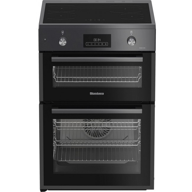 Blomberg HIRN651N 60cm Double Oven Electric Cooker with Induction Hob - Anthracite++5yr Warranty