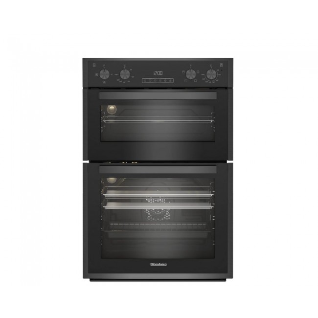 Blomberg RODN9202DX 59.4cm Built In Electric Double Oven - Dark Steel++5YR WARRANTY++