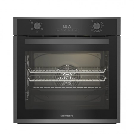 Blomberg ROEN9202DX 59.4cm Built In Single AeroChef Oven - Dark Steel
