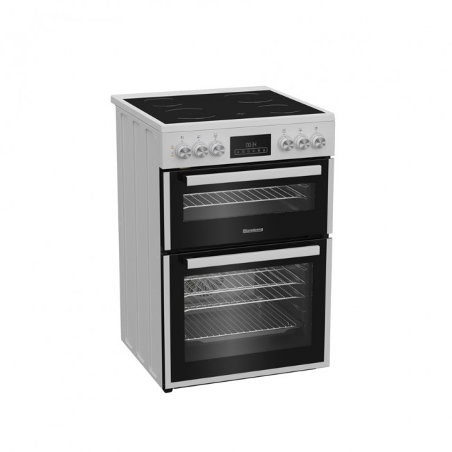 Blomberg HKRN651W 60cm Double Oven Electric Cooker with Vitroceramic Hob - White