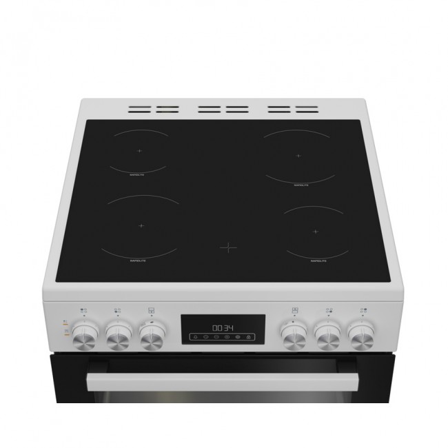 Blomberg HKRN651W 60cm Double Oven Electric Cooker with Vitroceramic Hob - White