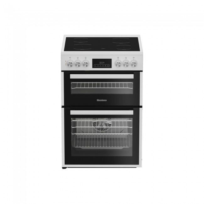 Blomberg HKRN651W 60cm Double Oven Electric Cooker with Vitroceramic Hob - White