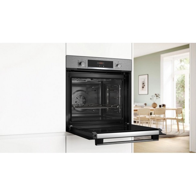 Bosch HQA574BS3B 59.4cm Built In Electric Single Oven - Stainless Steel++5YR WARRANTY++