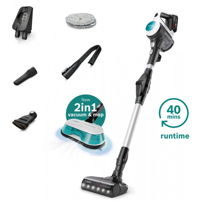 Cordless 2 in 1 Vacuum and Mop Unlimited 7 Aqua White