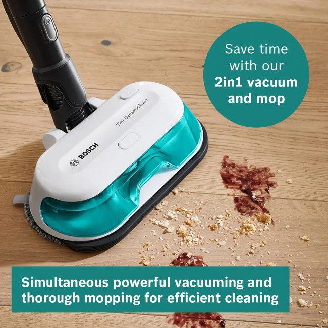 Cordless 2 in 1 Vacuum and Mop Unlimited 7 Aqua White