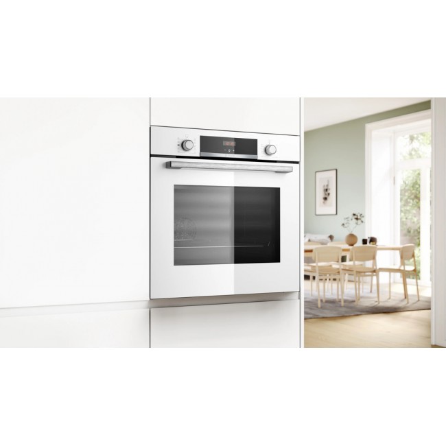 Series 4 Built-in oven with added steam function 60 x 60 cm White