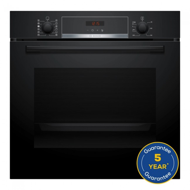Series 4 Built-in oven with added steam function 60 x 60 cm Black