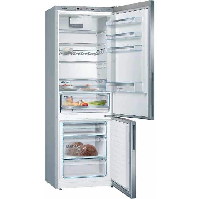 Series 6 Free-standing fridge-freezer with freezer at bottom 201 x 70 cm Stainless steel