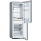 Series 2 Free-standing fridge-freezer with freezer at bottom 176 x 60 cm Stainless steel look