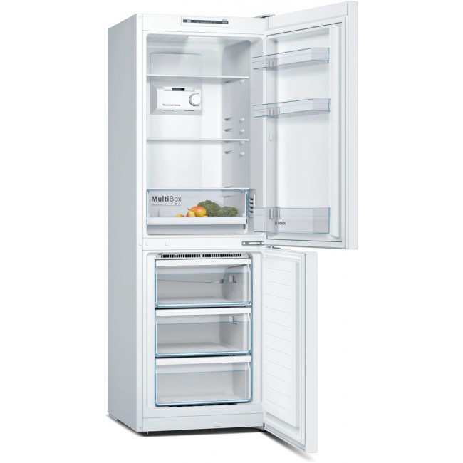 Series 2 Free-standing fridge-freezer with freezer at bottom 176 x 60 cm White, Total No Frost