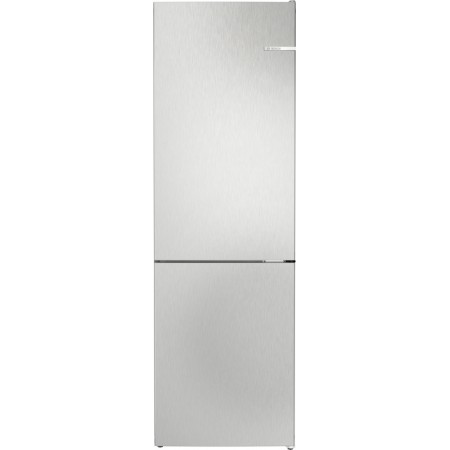 Series 4 Free-standing fridge-freezer with freezer at bottom 186 x 60 cm Stainless steel look