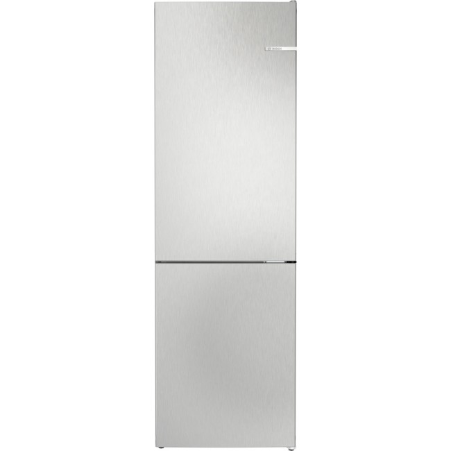 Series 4 Free-standing fridge-freezer with freezer at bottom 186 x 60 cm Stainless steel look