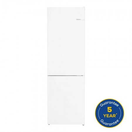 Series 4 Free-standing fridge-freezer with freezer at bottom 186 x 60 cm White, Total No Frost