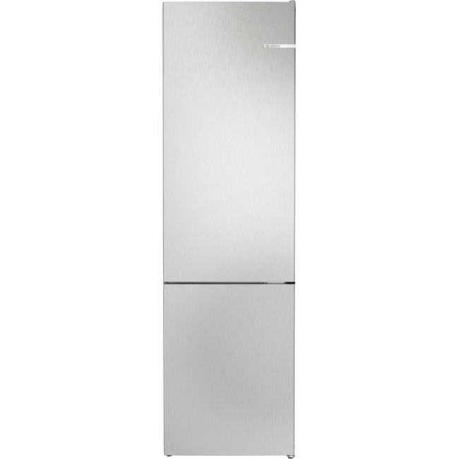 Series 4 Free-standing fridge-freezer with freezer at bottom 203 x 60 cm Stainless steel look