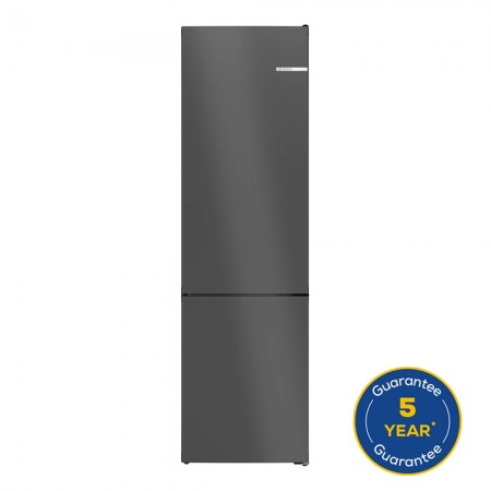 Series 4 Free-standing fridge-freezer with freezer at bottom 203 x 60 cm Cast Iron, Total No Frost