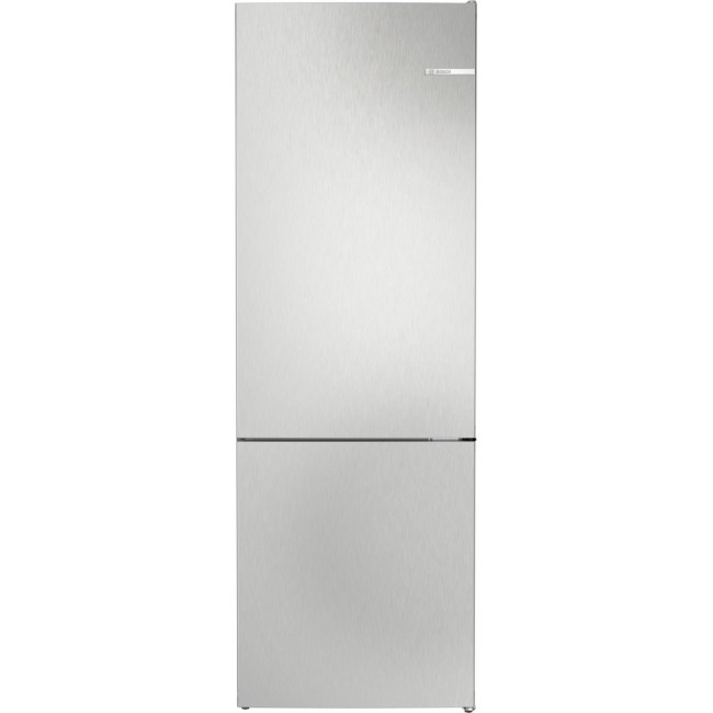Series 4 Free-standing fridge-freezer with freezer at bottom 203 x 70 cm Stainless steel look