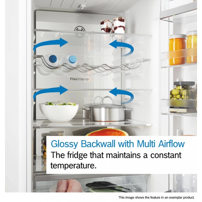 Series 4 Free-standing fridge-freezer with freezer at bottom 203 x 70 cm Stainless steel look
