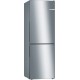 Series 4 Free-standing fridge-freezer with freezer at bottom 176 x 60 cm Stainless steel look