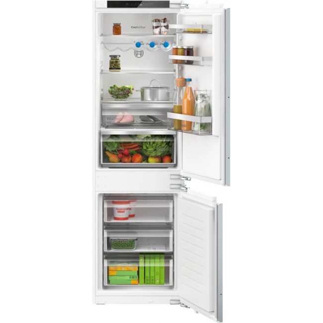 Series 4 Built-in fridge-freezer with freezer at bottom 177.2 x 54.1 cm flat hinge