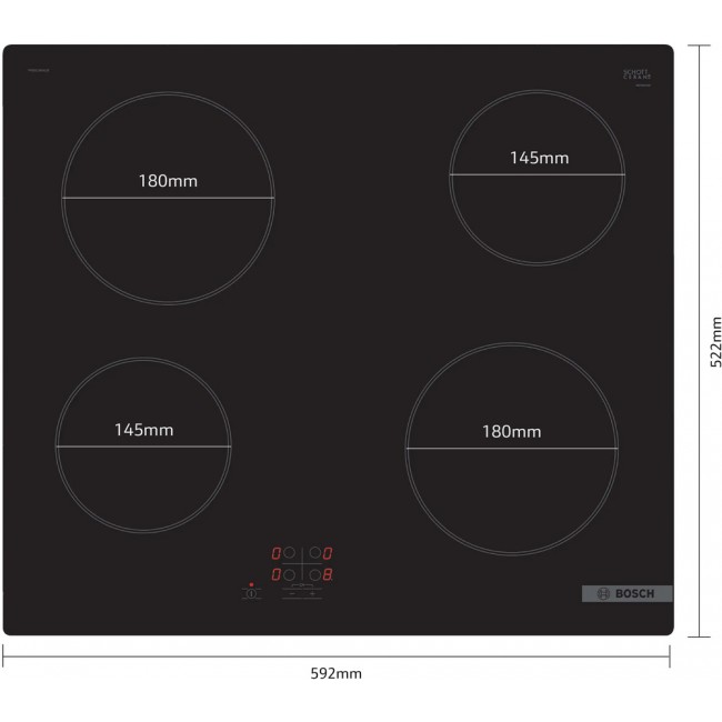 Series 2 Electric hob 60 cm surface mount without frame