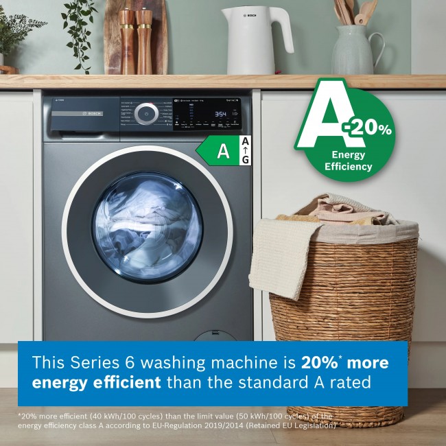 Series 6 Washing machine, front loader 10 kg max. 1400 rpm, Cast iron grey