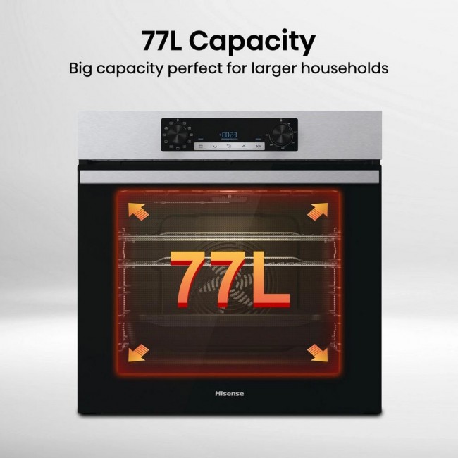 Hisense BI62212AXUK 59.5cm Built In Electric Single Oven - Stainless Steel++2 Year Warranty++