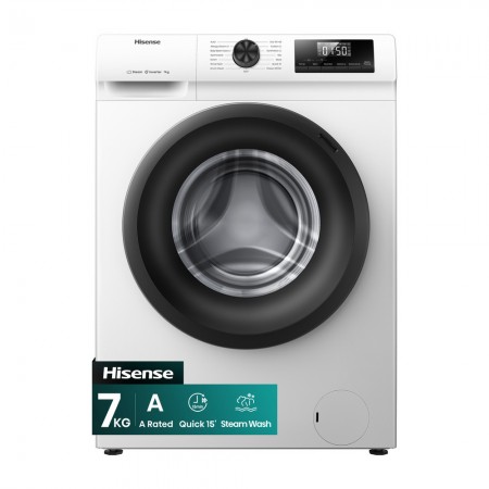 Hisense WF1Q7021BW 7kg 1200 Spin, Steam Washing Machine - White