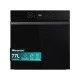 Hisense BI622ABPGUK Built In Electric Single Steam, Plug & Play Oven - Jet Black