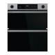 Hisense BUD714221CX 59.4cm Built Under Electric Double Oven - Black & Stainless Steel