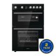 Hisense HDE3211BBUK 60cm Double Oven Electric Cooker with Ceramic Hob - Black