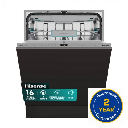 Hisense HV16AUK Full-Size Fully Integrated Dishwasher - 16 Place Settings