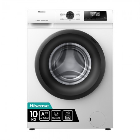 Hisense WF1Q1041BW 10kg 1400 Spin, Steam Washing Machine - White