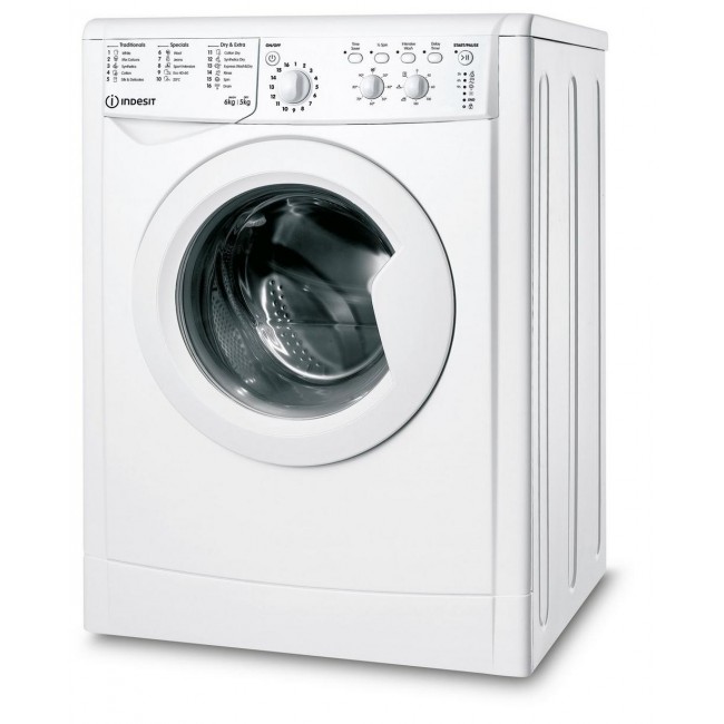 Indesit IWDC65125UKN 6kg/5kg 1200 Spin Washer Dryer Indesit IWDC65125UKN 6kg/5kg 1200 Spin Washer Dryer