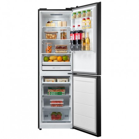 Midea MDRB379FGD30 54.7cm 60/40 Total No Frost Fridge Freezer - Black